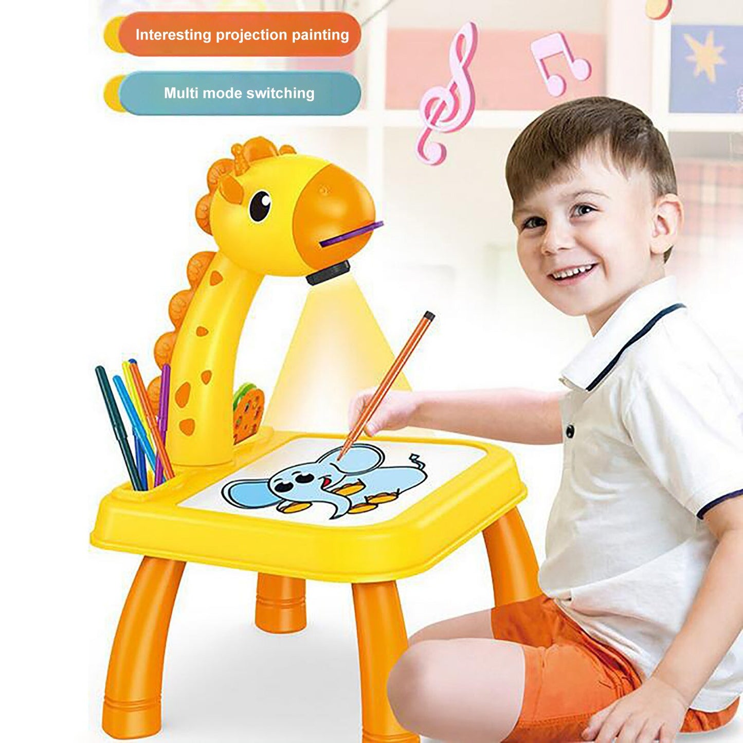 LED Projector Art Painting Table for Kids